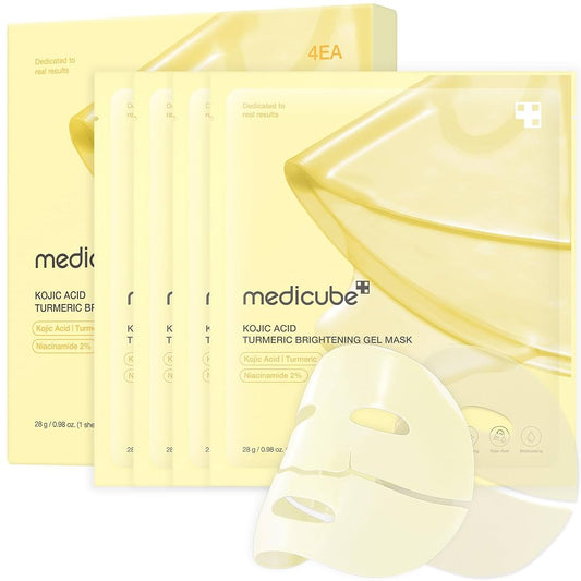 MEDICUBE KOJIC ACID TURMERIC BRIGHTENING GEL MASK 4EA