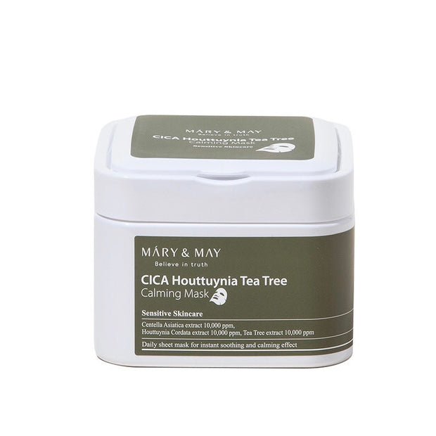 MARY&MAY CICA HOUTTUYNIA TEA TREE CALMING MASK 30PCS